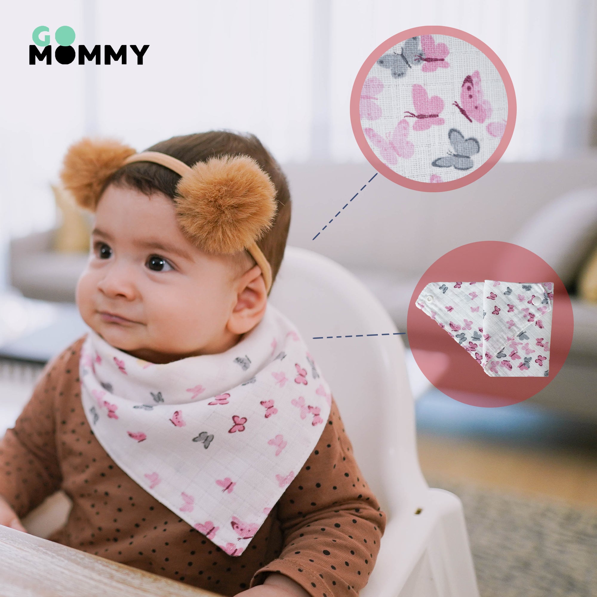 Go Mommy Bandana Bibs For Happy Kids ürününün kopyası 5.