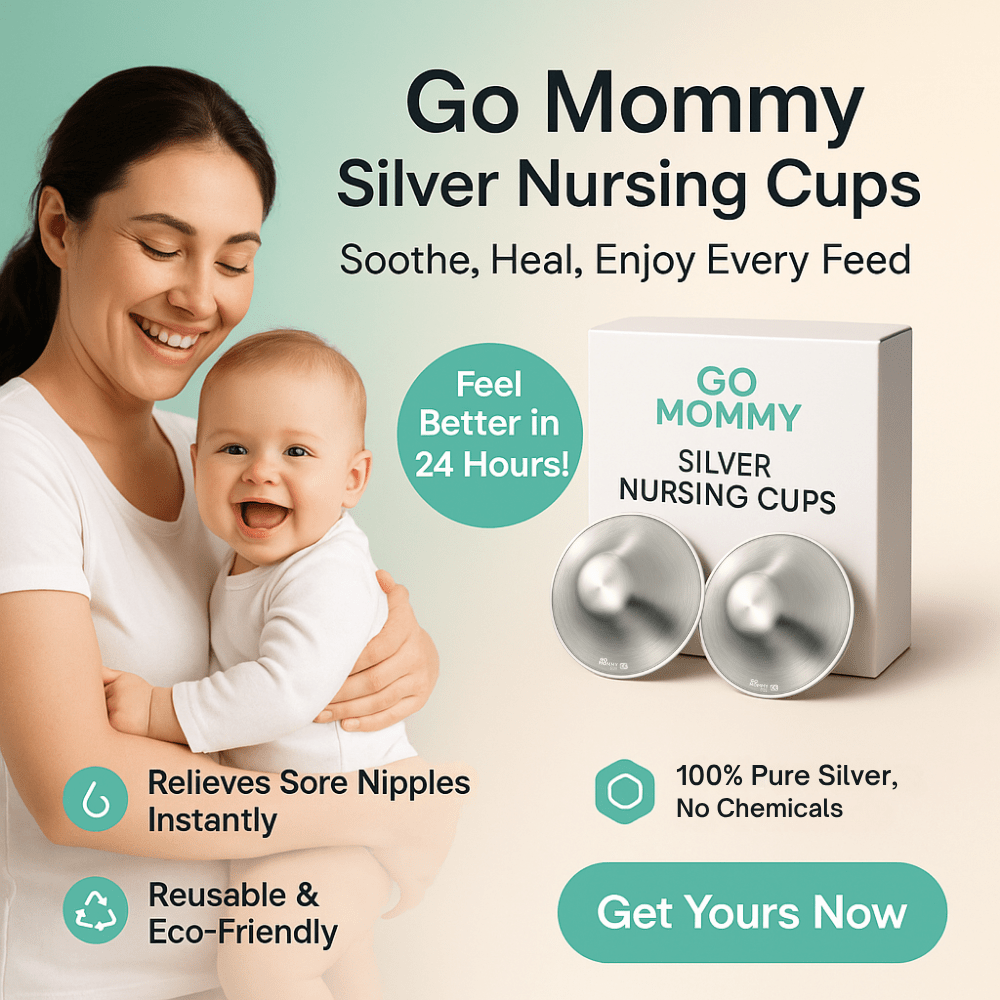 GO MOMMY® Silver Nursing Cups - Go Mommy