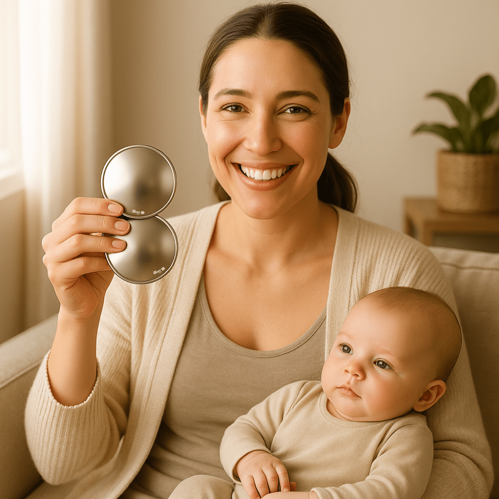 GO MOMMY® Silver Nursing Cups - Go Mommy