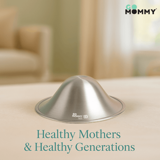 GO MOMMY® Silver Nursing Cups - Go Mommy