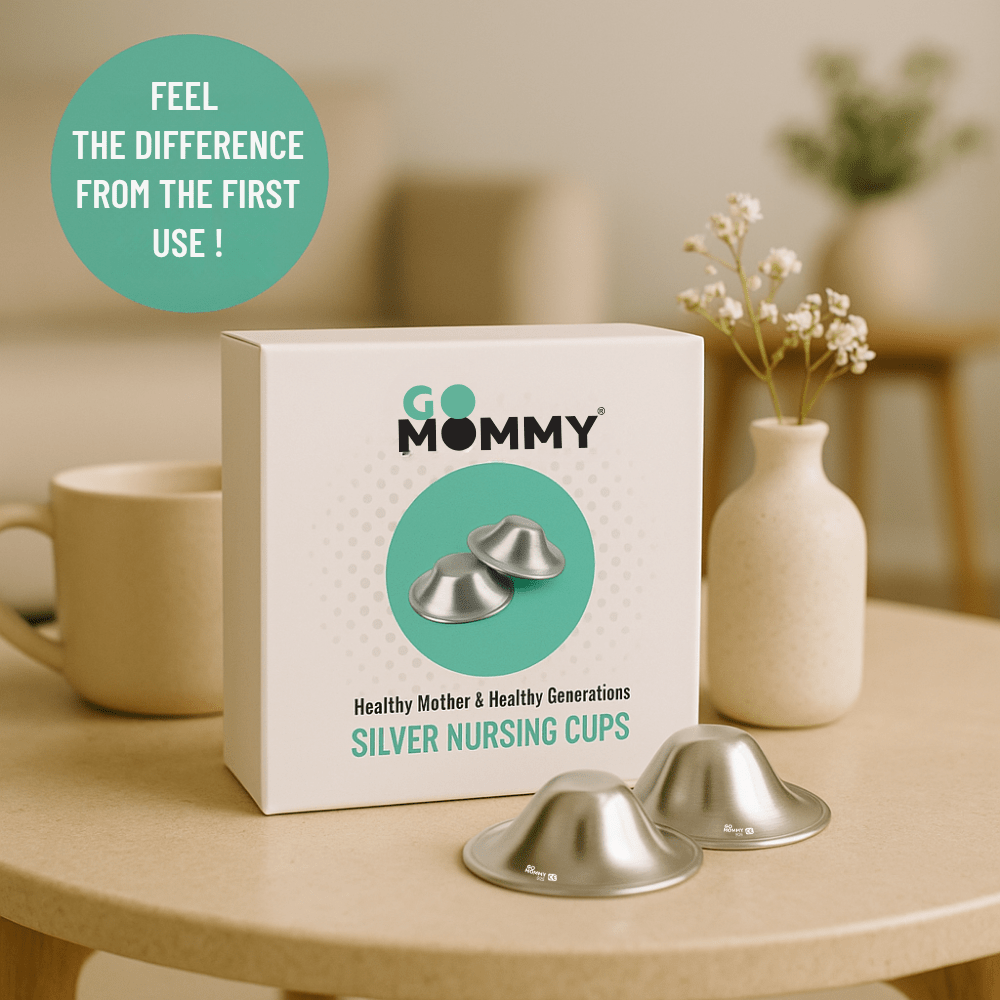 GO MOMMY® Silver Nursing Cups - Go Mommy