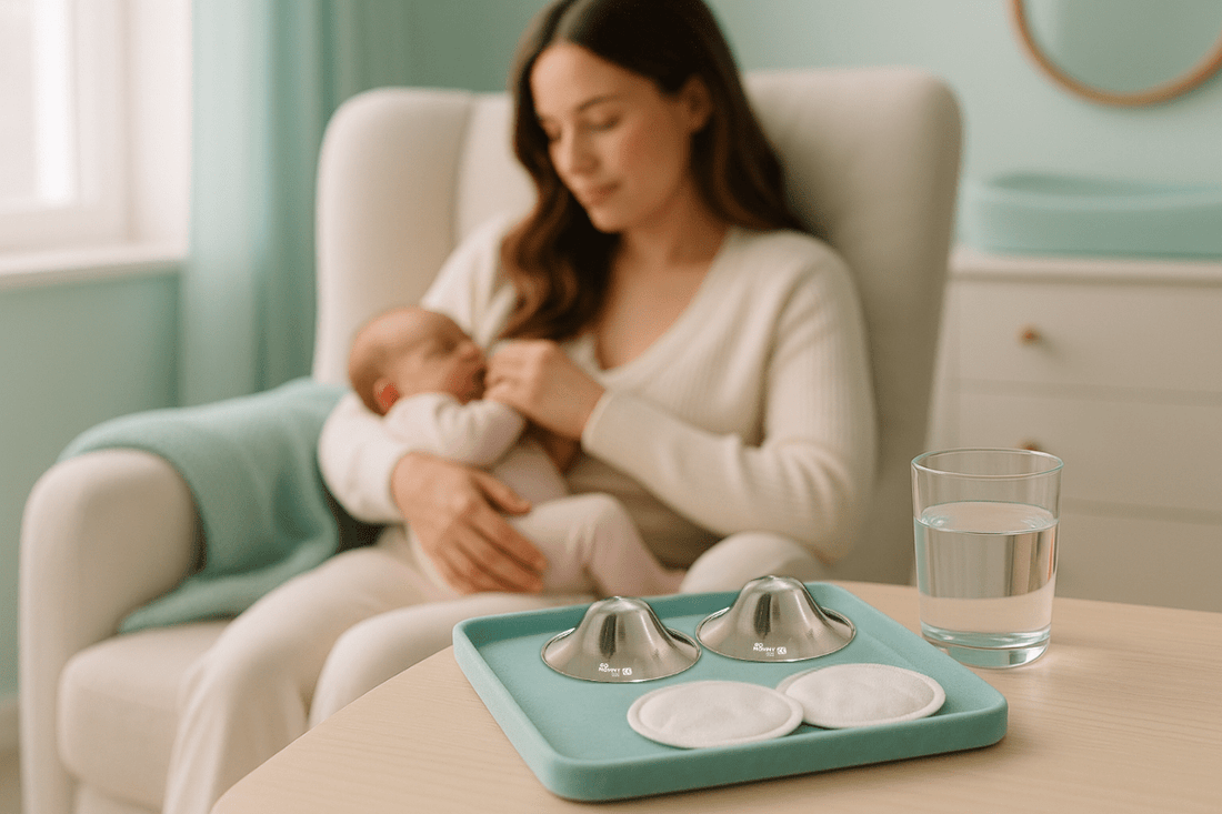 Natural Nipple Healing Cups Postpartum Silver: Gentle Care - Go Mommy