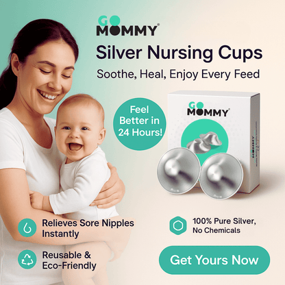 GO MOMMY® Silver Nursing Cups - Go Mommy