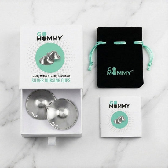 GO MOMMY® Silver Nursing Cups — Natural, DrugFree Nipple Relief - Go Mommy